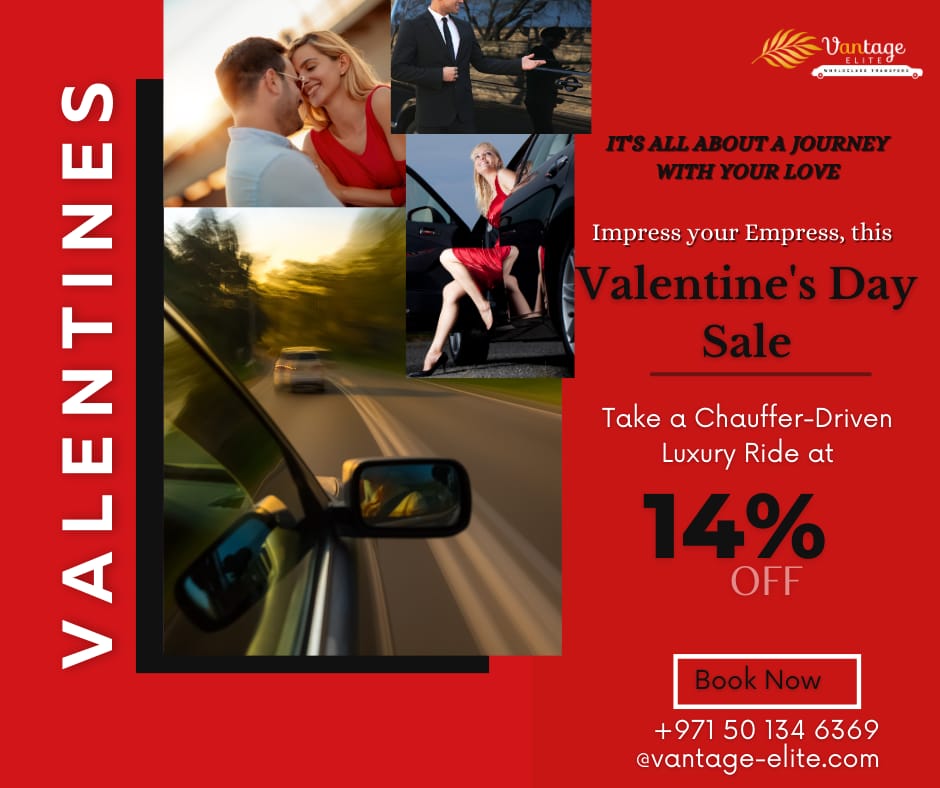 A day away from Valentine's day. What have you planned for your loved one?
Book a ride with us, and Get 14% OFF.
#valentinesroses 
#valentinedayboquet 
#valentineflowers 
#valentinesdayflower
#valentinesdayroses 
#ValentinesDay #happyvalentines #VANTAGE-ELITE