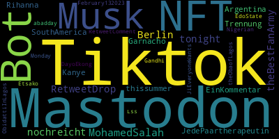 infokalyptisch's tweet photo. Trending in my timeline now: #2016 (2) #Mastodon (2) #NFT (2) #Bot (2) #Musk (2) #MohamedSalah (1) #RetweetDrop (1) #theBestFanArmy (1) https://t.co/Ulse7EYoDm
