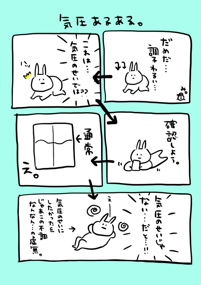 これはあるある！調子が悪く、気圧のせいではないかと思い確認してみるも･･･！