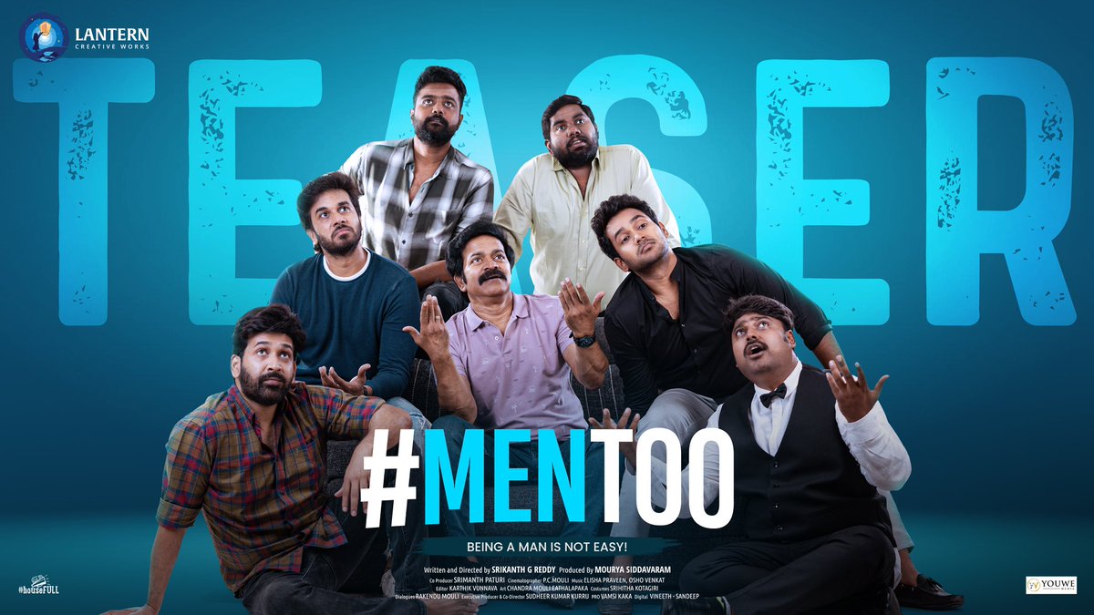taran_adarsh's tweet image. ‘MEN TOO’ TEASER OUT NOW… #NareshAgastya stars in Srikanth G Reddy directorial, titled #MenToo… The #Telugu film also features #RiyaSuman and #PriyankaSharma with #HarshaChemudu and #Brahmaji… Produced by Mourya Siddavaram.

#MenTooTeaser: youtu.be/8V_YvgmKgUQ