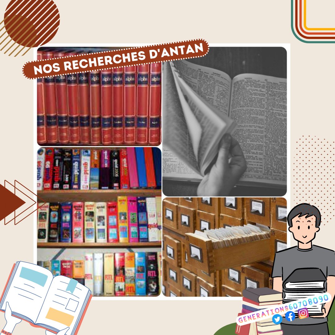 📚 🔍 Si vous entendez un jeune se plaindre d'une recherche sur Google, dites lui bien qu'avant, nous avions ça ⤵️