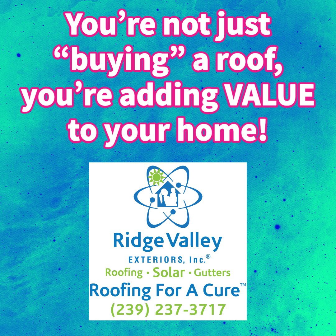 ridgevalleyex's tweet photo. When purchasing a roof, you're adding VALUE to your home!

Call us TODAY for a FREE 21-point roof inspection!
(239) 237-3717

#Florida #Georgia #northcarolina #MarcoIsland #Tampa
#Superbowl #Roofing #security https://t.co/P1wf9KDA26