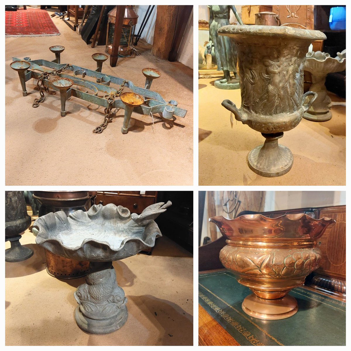 eversleybarn's tweet photo. #oakjointstool #classicalgardenurn #leadbirdbath #copperjardinere #rusticchandelier #judismithantiques #eversleybarnantiques https://t.co/KmND0pqMLk
