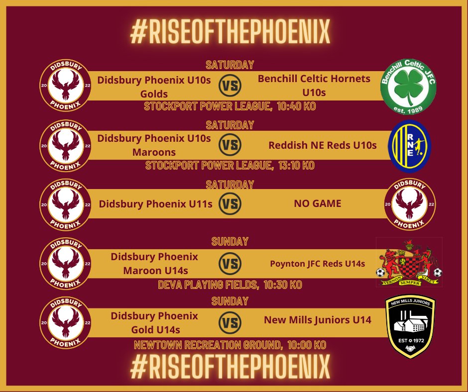 DidsburyPhoenix's tweet photo. Big Weekend Ahead!

#RiseOfThePhoenix https://t.co/JSsq1OwVDZ