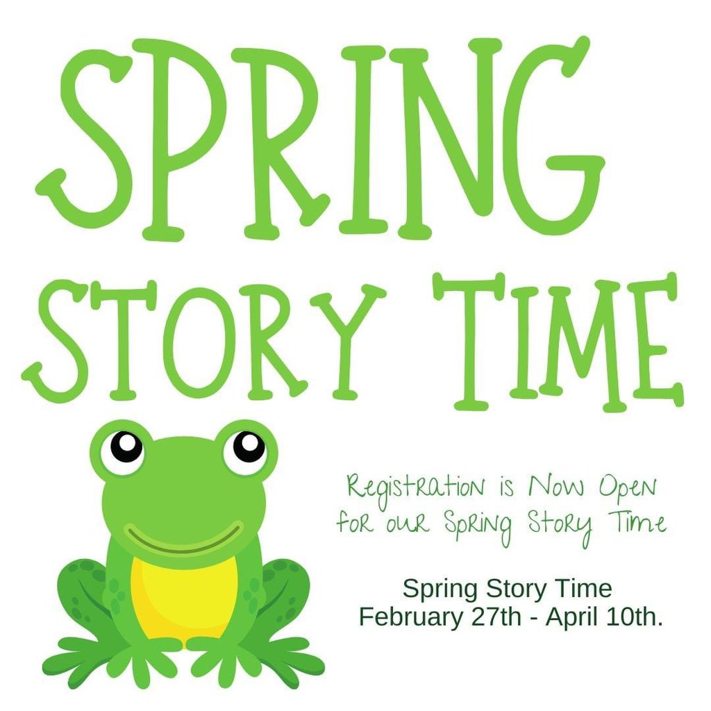 OrrvilleLibrary's tweet photo. Registration is now open for our Spring Story Time! 🐸

Stop by the Children's Department to Register or visit our website https://t.co/t4wrfCK5jG https://t.co/WZFWym9AxJ