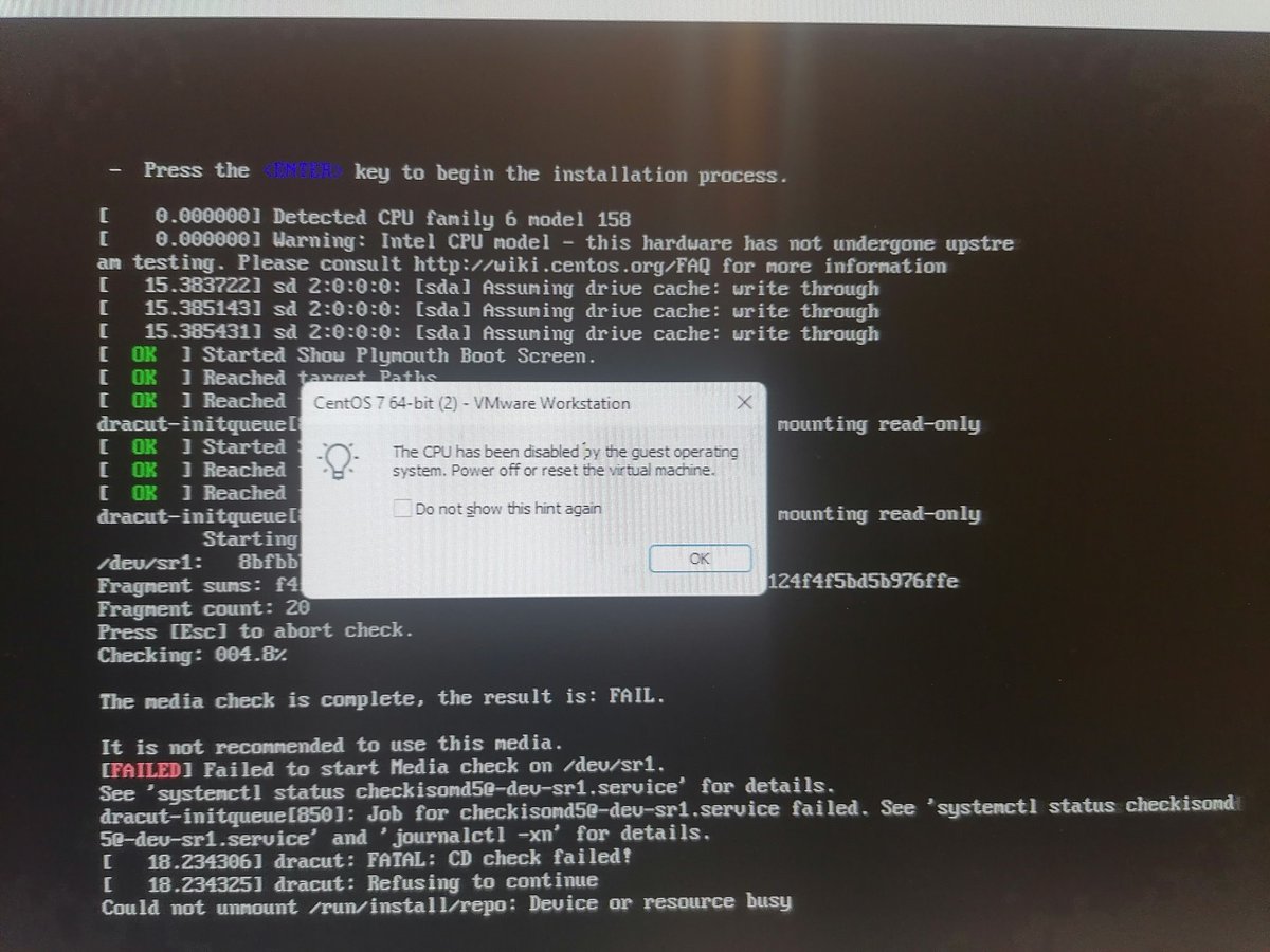 shahryyarrr's tweet image. دوستان میخام CentOS 7 نصب کنم این ارور چی میخاد چی میگه
Help_me
#server #Linux #centos