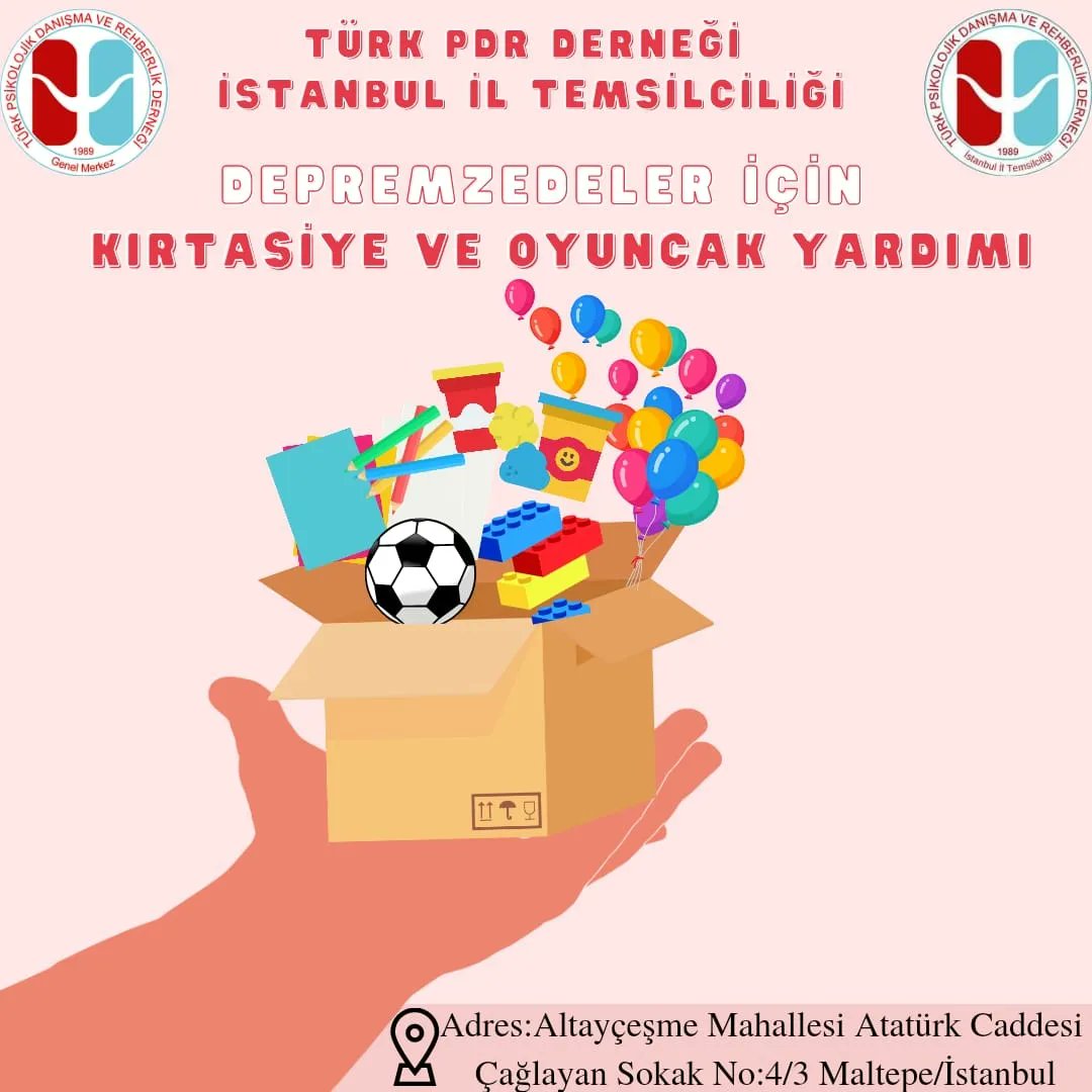 turkpdristanbul's tweet photo. Türk PDR Derneği İstanbul İl Temsilciliği olarak aktif bir şekilde sahada çalışan veya çalışacak olan meslektaşlarımızın çocuklarla ile iletişimini kolaylaştırmak, onların psiko-sosyal gelişimine katkıda bulunmak ve psikolojik iyi oluşlarını arttırabilmek adına Kırtasiye ve + https://t.co/kwmgsSskkN