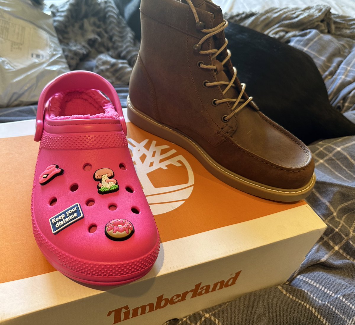 theodore_purdy's tweet photo. If you can’t handle me with my pink fur lined crocs, you don’t deserve me with my daddy boots 

Also happy 25th to meeee 😊😊😊 https://t.co/Z31NSau7Z9