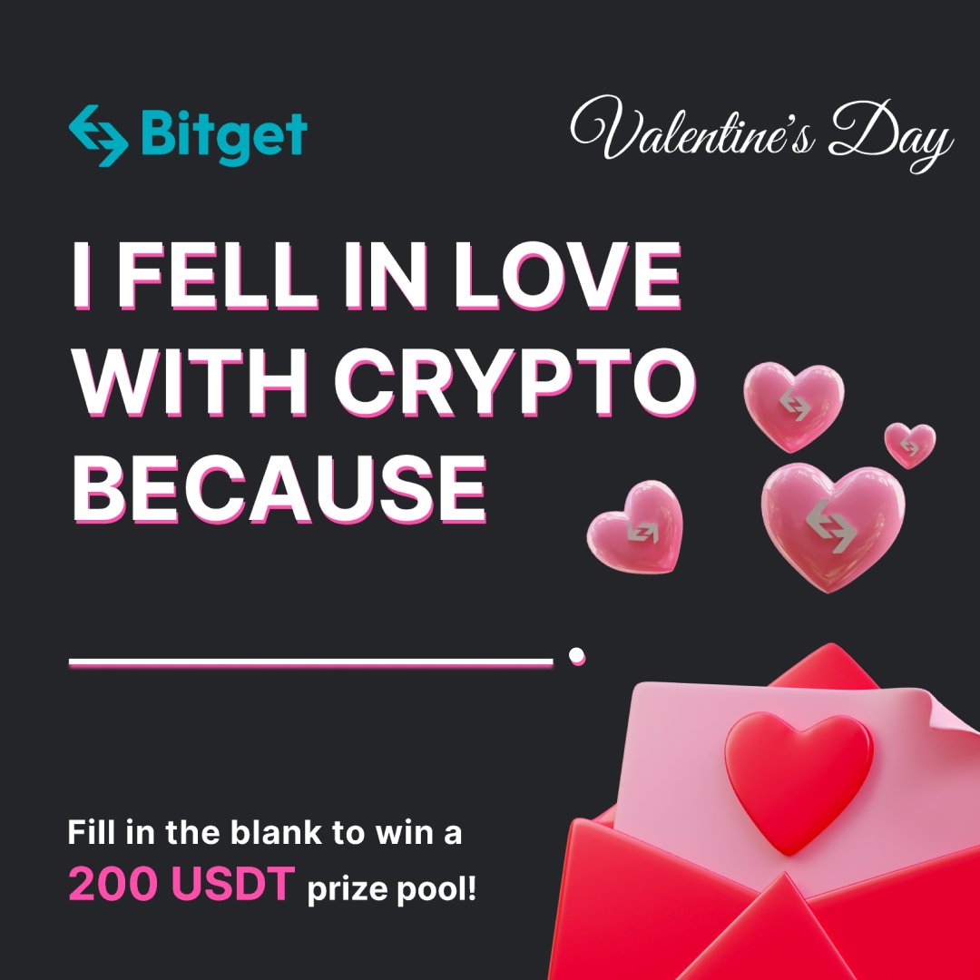 bitget's tweet photo. 🥰 Are you a #crypto lover? Let us know why!

💕 10 #Bitgetters with the most creative answers will win 20 USDT each.

How to win ⤵️

➡️ Follow us @bitgetglobal 
➡️ Comment with your answer below &amp; tag 3 friends
✅ Set your account to public
⚠️ KYC is compulsory

💎 Good luck! https://t.co/VhLX6hcvaL