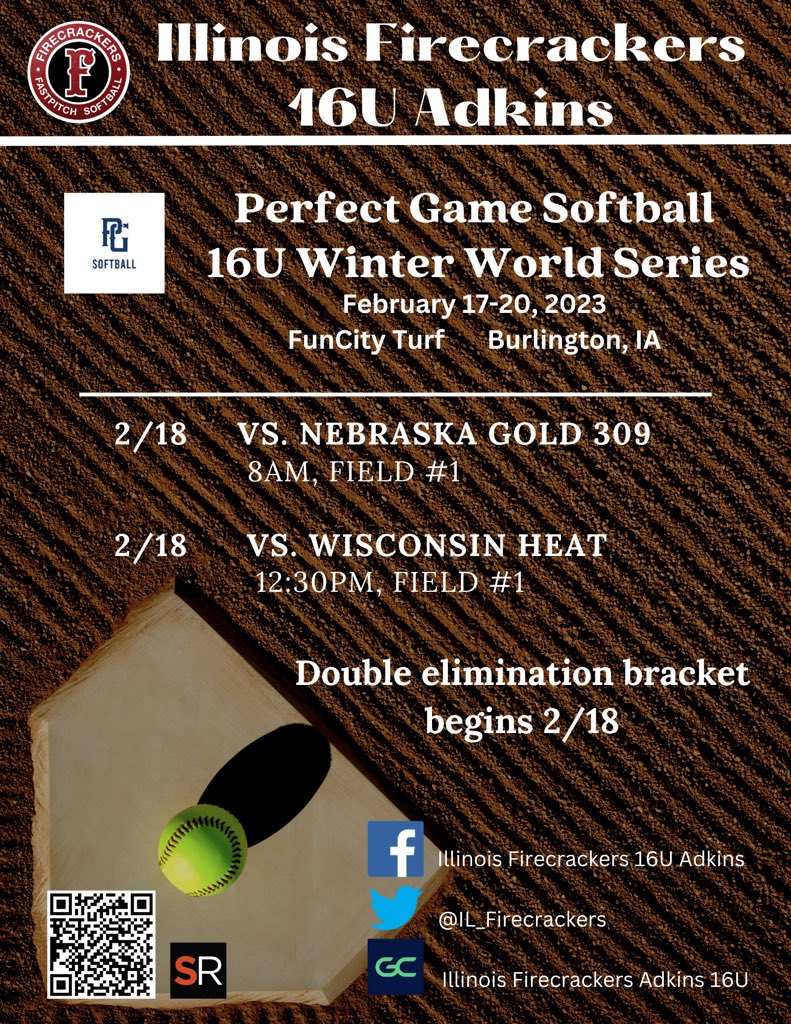 The @IL_Firecrackers are back at it this weekend in Burlington, IA for the @PG_Softball Winter World Series. Lots of great competition! Come check us out!!🧨🧨🧨 @IHartFastpitch @TopPreps @Los_Stuff @CoastRecruits @ImpactRetweets