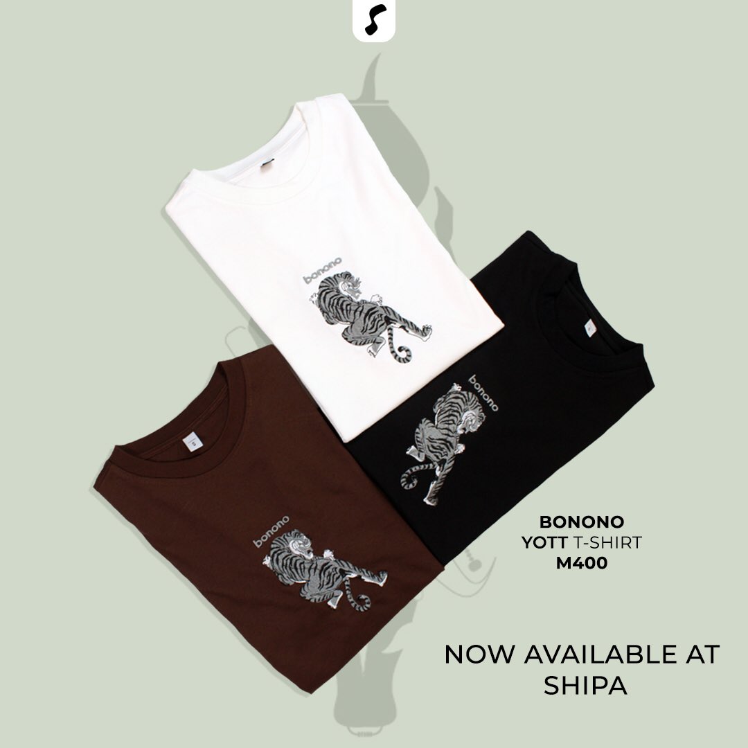 Shipa_Online's tweet photo. Bononoโs Year Of The Tiger T-shirts are in their premium signature heavyweight cotton and detailed with embroidered Year Of The Tiger logo on the front with the perfect oversized fit.
Theyโre available in White,Black and Brown colors and all sizes at Shipa.
#bononomerchants https://t.co/9GBlt2pD0c