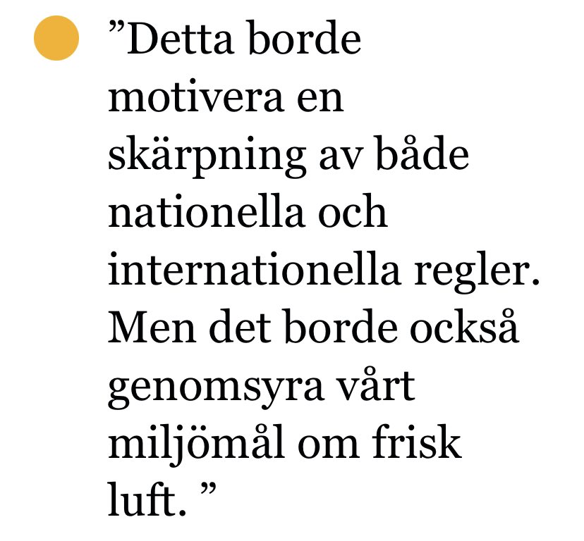 Idag ser det ut som att Sverige snart uppnår miljömålet frisk luft. Men det befintliga målet är baserat på gammal kunskap. Det är dags att uppdatera miljömålet frisk luft <a href="/RPourmokhtari/">Romina Pourmokhtari</a>. Vi träffas gärna och pratar om detta. <a href="/HjartLung/">Riksförbundet HjärtLung</a> @hjartlungfonden <a href="/MOdemyr/">Mikaela Odemyr</a>