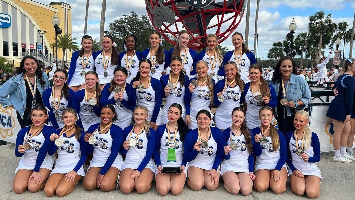 NewCaneyHS's tweet photo. This past weekend NCHS Cheer placed 2nd at the UCA National High School Cheer Competition! What a tremendous accomplishment from this girls and their coaches! @newcaneyisd 
#ncisd #ExpectExcellenceNCHS #NCHS_Eagles https://t.co/fqW5dEDfRQ