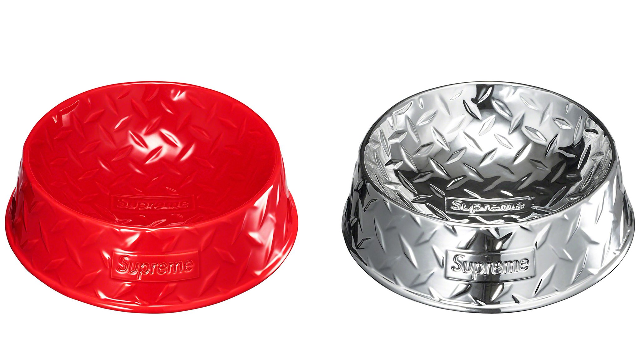 Supreme Drops on X: Supreme Diamond Plate Dog Bowl also releasing