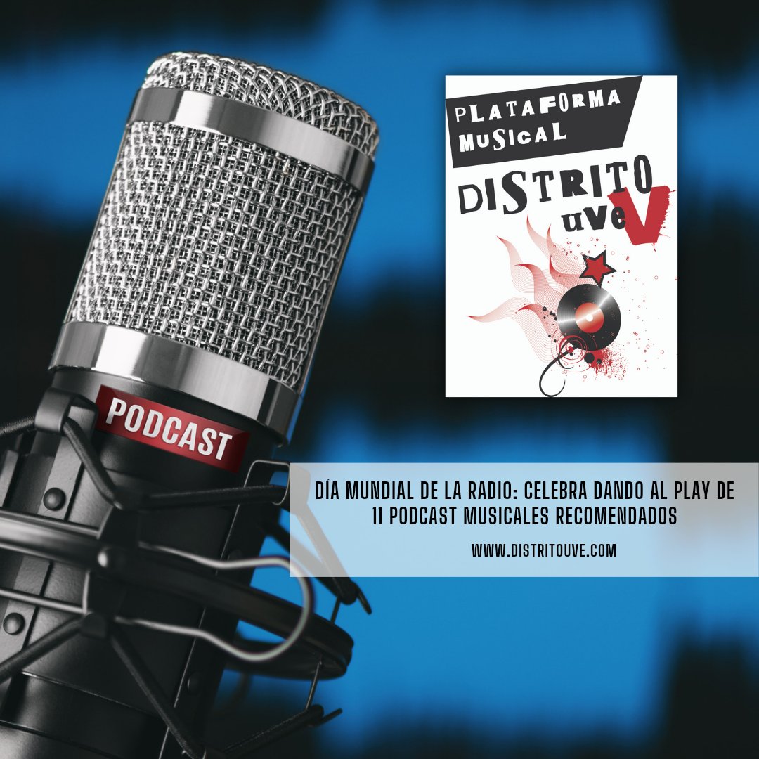 distritouve's tweet photo. Hoy es el #DiaMundialDeLaRadio y he preparado 11 #recomendaciones de #podcasts musicales para que lo celebres dando al play en #Blog #DistritoUve: https://t.co/m2zwNJ1kbt RT
 
#BlogueraMusical 
#EscisionDelSigloXXI 
#PodcastsMusicales
#DiaDeLaRadio
#Radio
#DistritoRiot
#Ivoox https://t.co/hCQZOqZ9iE