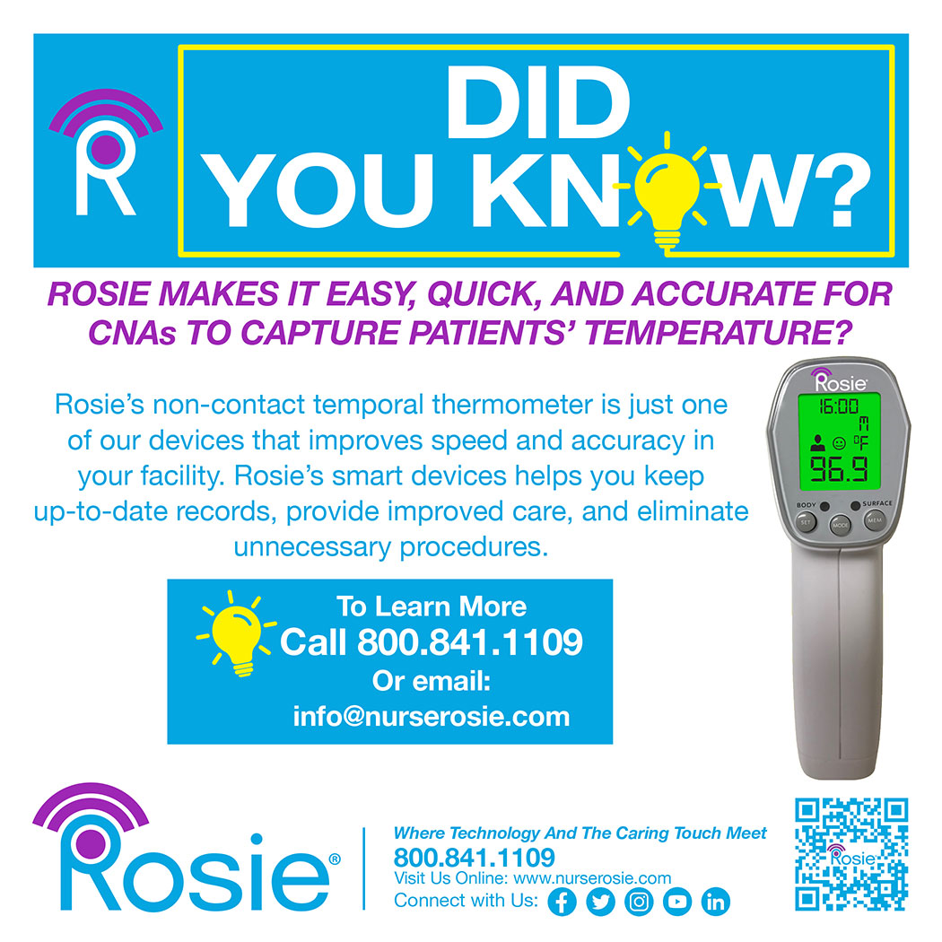 Did you know? Rosie makes it easy, quick and accurate for CNAs to capture patient temperatures. #Rosie #VitalsareVital