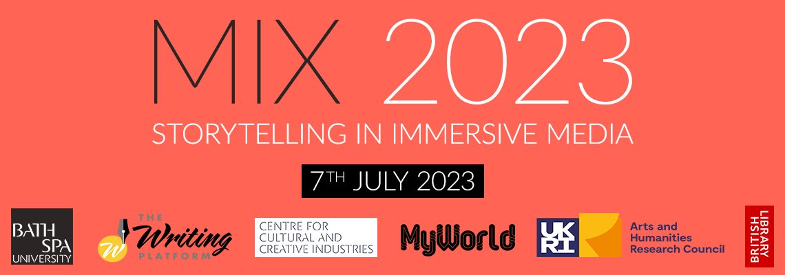 MIX (@mixconference) on Twitter photo Last call for presentation and paper proposals for MIX 2023 <a href="/britishlibrary/">British Library</a> Get in touch if you are working in storytelling in immersive media in all its forms. The deadline is midnight (whichever timezone you are in) today. mixconference.org #MIX2023 Last call for presentation and paper proposals for MIX 2023 <a href="/britishlibrary/">British Library</a> Get in touch if you are working in storytelling in immersive media in all its forms. The deadline is midnight (whichever timezone you are in) today. mixconference.org #MIX2023