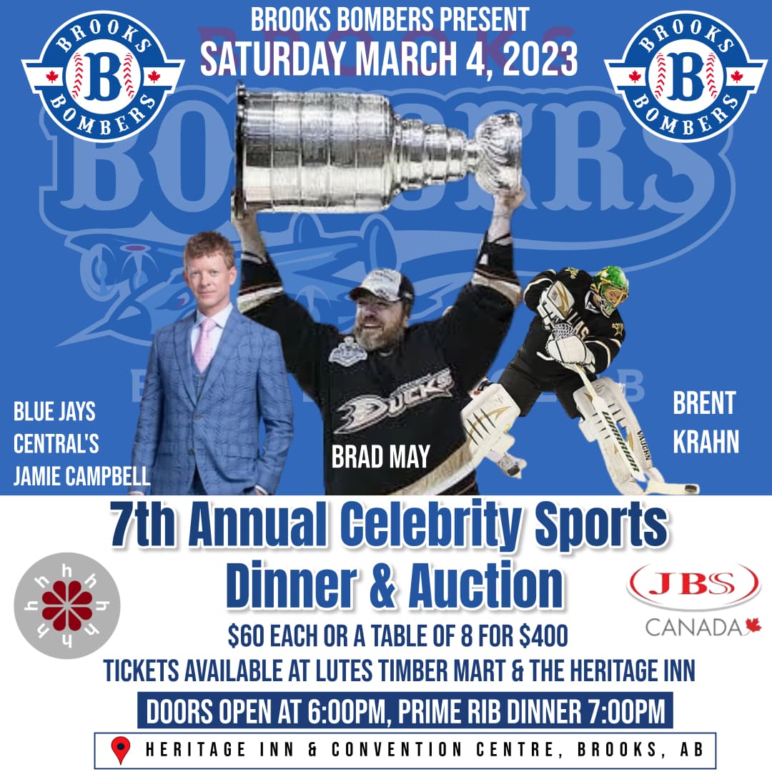 We are over 75% Sold Out!! Don't hesitate and get your tickets today!! <a href="/SNETCampbell/">Jamie Campbell</a> <a href="/CityofBrooks/">City of Brooks</a> <a href="/CountyofNewell/">County of Newell</a> <a href="/TimbermartLutes/">Lutes Timber Mart</a> <a href="/HeritageInns/">Heritage Inn Hotels</a>