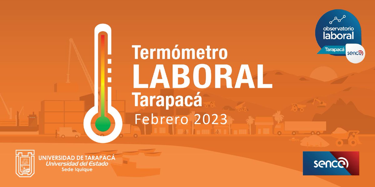 OLTarapaca's tweet photo. Compartimos con ustedes el último Termómetro Laboral del Observatorio Laboral del SENCE de la Región de Tarapacá, correspondiente al mes de febrero 2023
#sencetarapaca #UTarapaca #Tarapacá #Iquique #ObservatorioLaboral #termómetrolaboral
https://t.co/spXBg51JjI https://t.co/w2h3Mqsna3