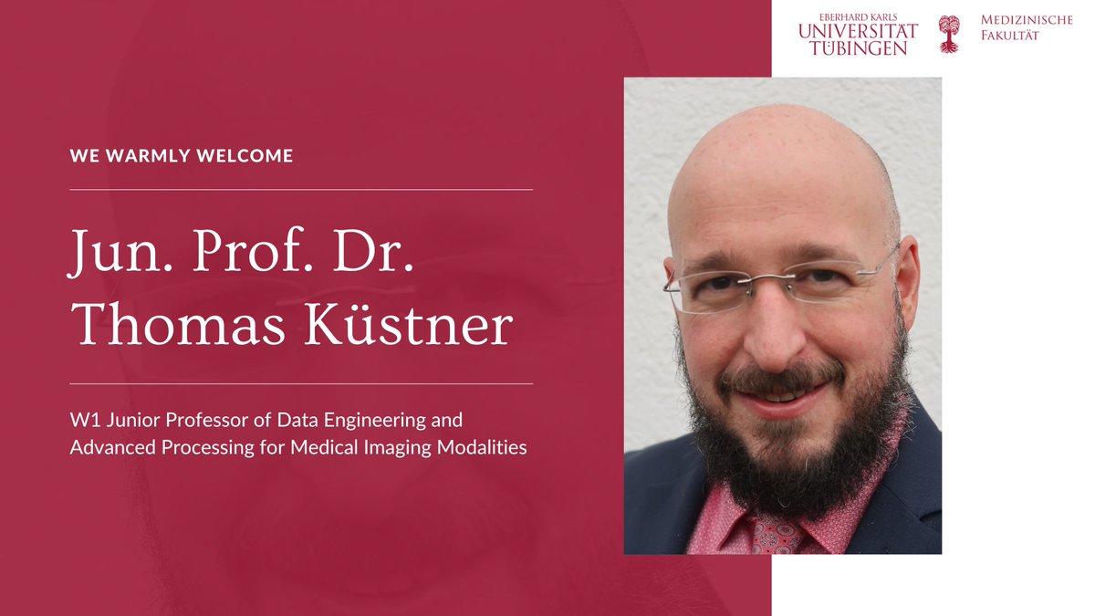 Happy to introduce <a href="/KuestnerThomas/">Thomas Kuestner</a> 
 as newly appointed juniorprofessor for Data Engineering and Advanced Processing for Medical Imaging Modalities! Find out more on his research: midaslab.org #ai #imaging #research