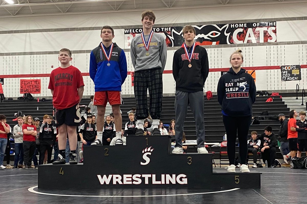 AdaWrestling's tweet photo. Wrapping up a good weekend of wrestling:

NWC Friday:
Silas 2nd 106
Liam 3rd 132
Clayton 1st 144
Owen 6th 165
Landon 5th 175

Port Clinton Sunday:
Marley 1st 125
#adabulldogs https://t.co/u8FvJt5KPx