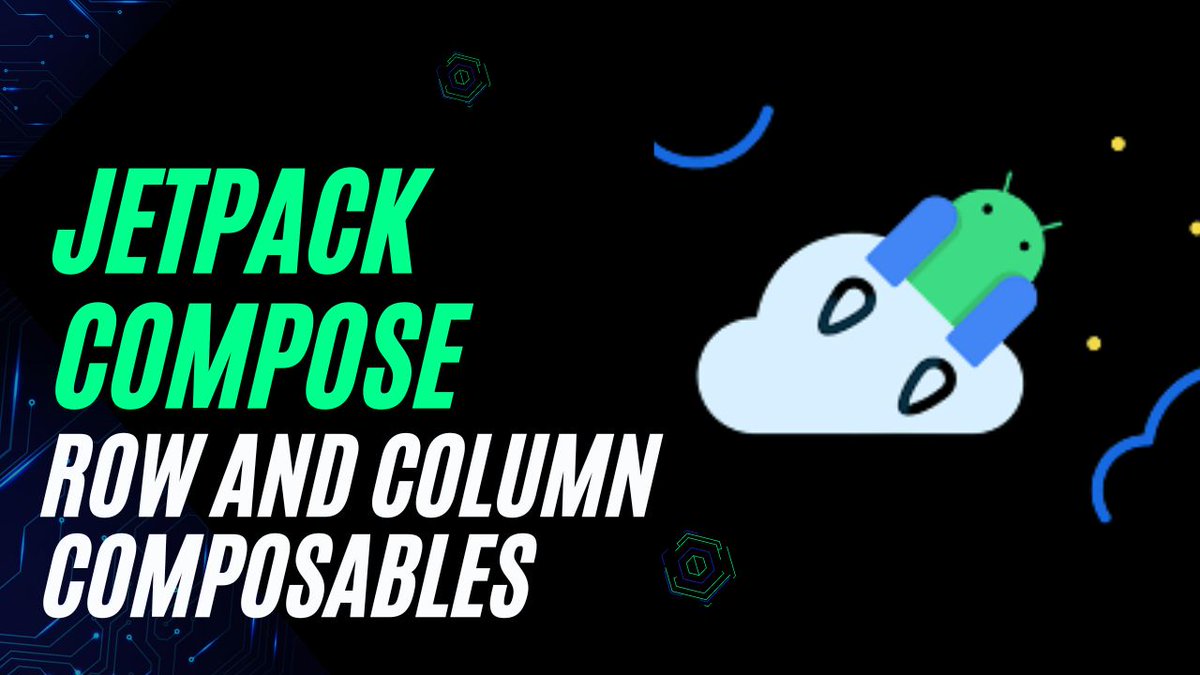 IsheunesuTembo's tweet photo. New video live on Row and Column composables
https://t.co/KtHmeW8FS9
#androidjetpack #jetpackcompose #kotlin #androiddev #jetpack #softwaredev #SoftwareEngineer https://t.co/PRzgyoUlXb