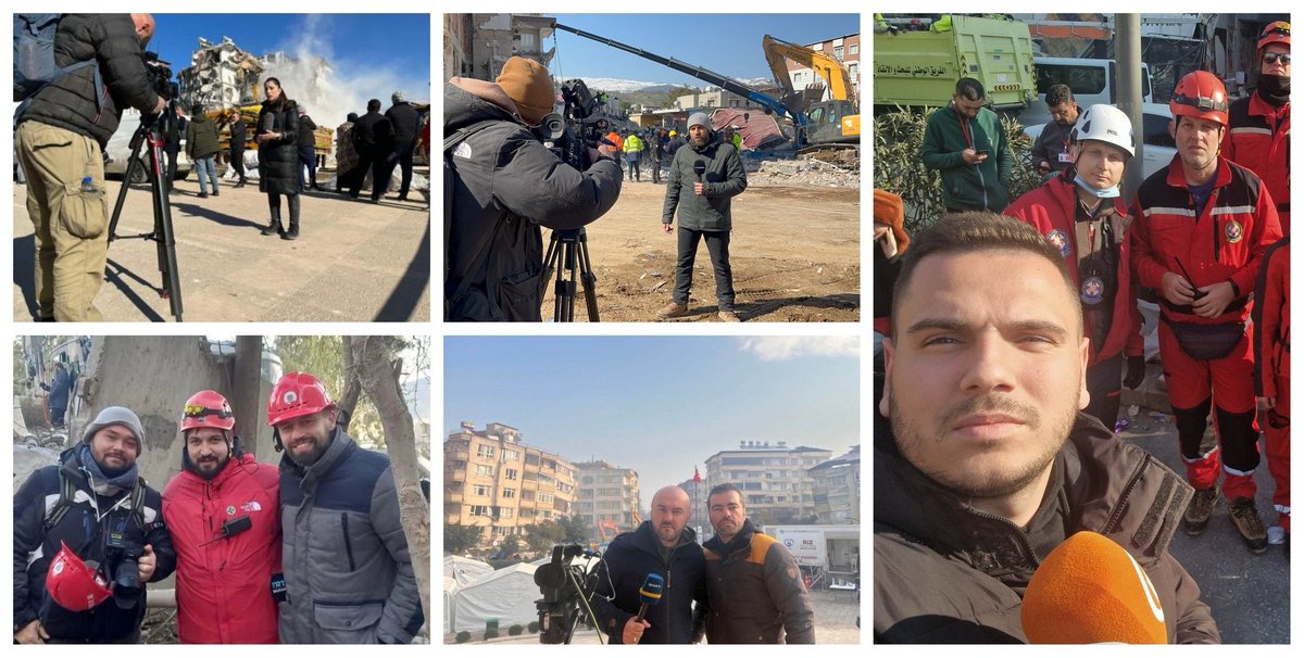 danas_ba's tweet photo. Podržimo novinarske ekipe 🎥📺📰 iz Bosne i Hercegovine 🇧🇦 na terenu u Turskoj 🇹🇷👍

Foto @ MediaCentar Sarajevo https://t.co/cPXrkS4uCW