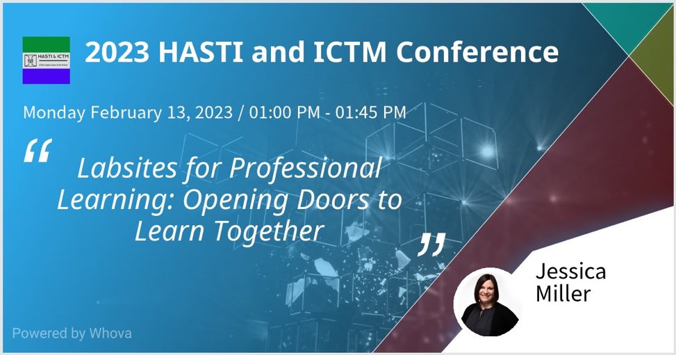 JLMillerIC's tweet photo. Today is the day! If you are a teacher, coach, teacher leader, or administrator… this session is for you! Our team has been reimagining our PD experiences to have a stronger base connection to the classroom. Join me at 1:00 to hear more! #ictm23 #hasti23 https://t.co/mkBtRTTVne