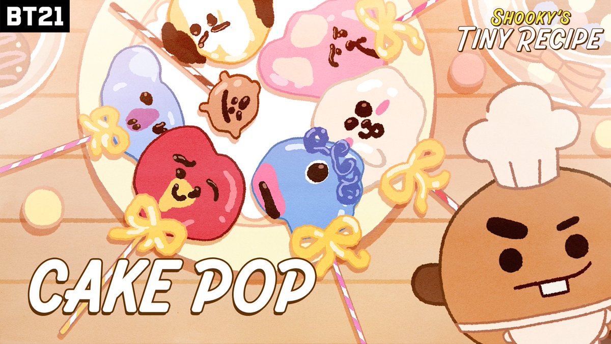 armysyoungfever's tweet photo. ¡La receta dulce🍰 (y diminuta😙) de SHOOKY está aquí una vez más!
¿Quién quiere saber qué hizo SHOOKY para BT21 este San Valentín?
🍪LA PEQUEÑA RECETA DE SHOOKY: CAKE POP🍪
👉 https://t.co/AWLE8guslw
#BT21 #UNISTARS #SHOOKY #TINYRECIPE #hornear #homebaking #bakingvideo https://t.co/KpmQOjCJAh