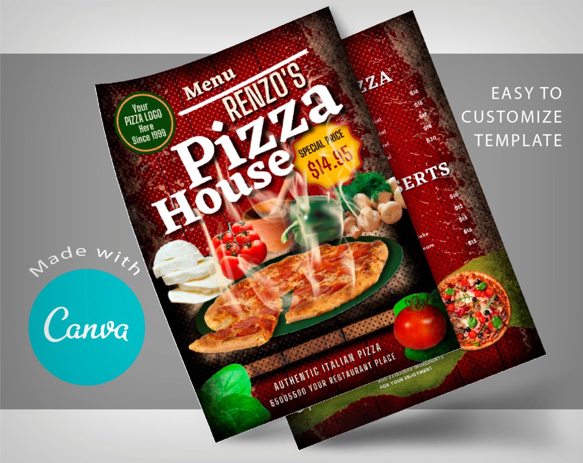 ohmgraphics1111's tweet photo. PIZZA MENU TEMPLATE | digital template for restaurant | Double side design | Digital Pizza Menu | Food Menu Template | Canva Menu Template https://t.co/oOAHDVfm7l #red #housewarming  #pizzamenu #italianpizzamenu #pizzamenutemplate #pizzamenudesign #pizzamenuleaflet https://t.co/An1iPxWiHW