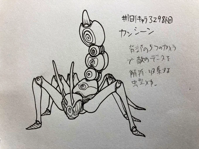 #1日1キャラ 3298人目
カンシーン…監視するメカ 