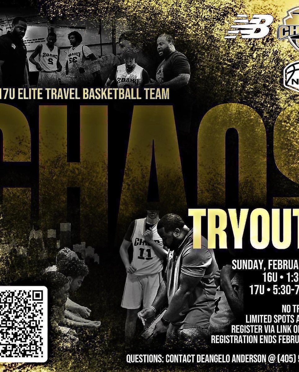 ‼️Registration closes Thursday at 6:00pm‼️ get signed up now‼️ Register by scanning the QR code or via link‼️ No tryout fee‼️ Hope to see you there‼️