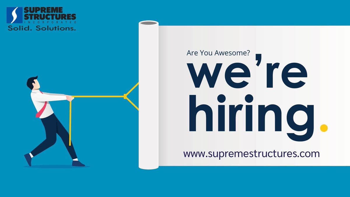 Grow with Team Supreme!
Join our fun, hard working team, where all employees are provided a strong benefits package and competitive wages. 
supremestructures.com/about-us/caree…