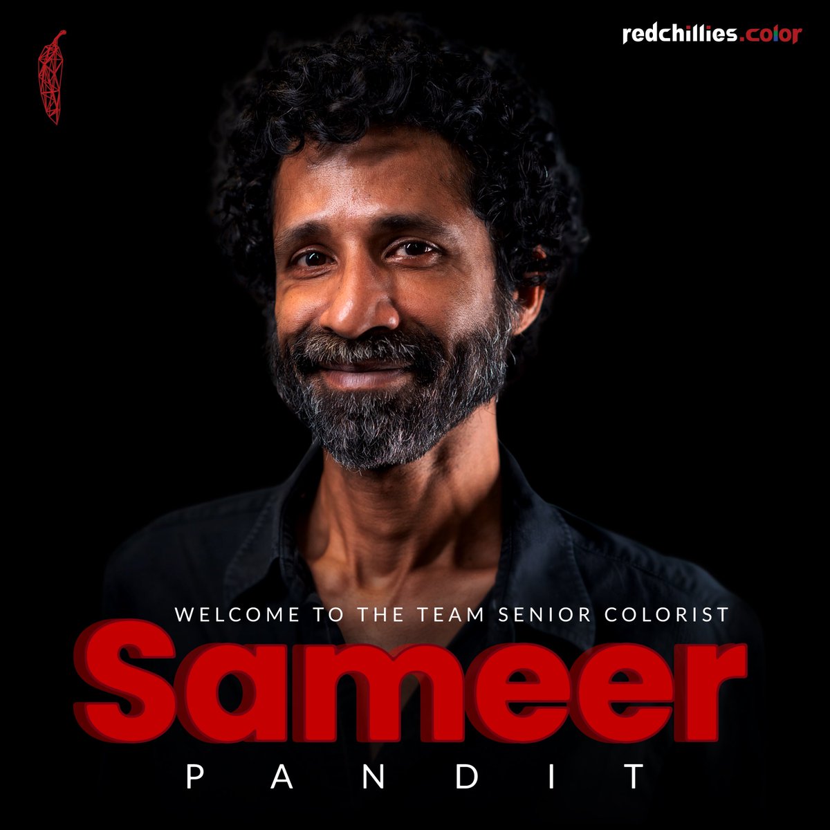 color_rcvfx's tweet photo. We are absolutely thrilled to announce that Sameer Pandit, a talented and experienced Senior Colorist has joined Redchillies.Color! 

IMDB Profile : https://t.co/lmQEousyoy
 
- 🌶🔴🟢🔵
➖
#RedchilliesColor
#RCNewTalent https://t.co/3gAVuzT1Kb