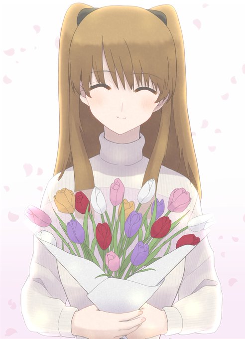 雪菜、誕生日おめでとう！これ誕生日プレゼントに、チューリップの花束🌷今年も宜しくな❄#小木曽雪菜生誕祭2023#小木曽雪