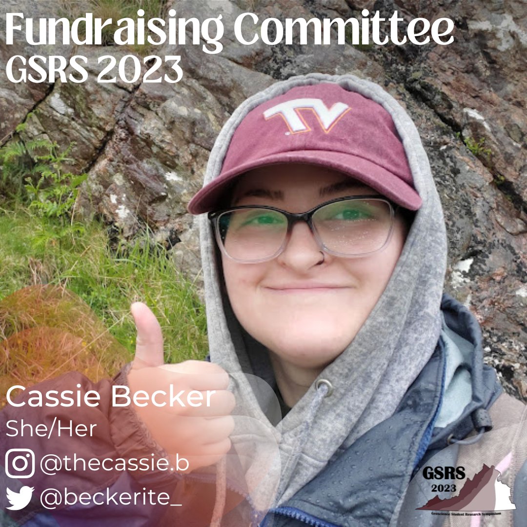 GSRS_VTGeos's tweet image. We’re only 2 days away from GSRS 2023! Let’s meet our Fundraising Committee, chaired by @geochemcecelia (2nd year Ph.D. student).

Other committee members are @beckerite_ (2nd year M.S. student), @carbonmccabe (2nd year M.S. student), and @sedimentamy (2nd year Ph.D. student)