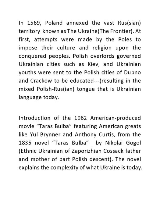 Janvierchando's tweet photo. #TarasBulba,#QuietFlowstheDon(#ZaporozhianCossack and #DonCossack stories), and #TheUnionMoujik succinctly explain the #RussiaUkraine debacle. https://t.co/czMRCRV11u  #Ukraine #Belarus #PolishLithuanianCommonwealth https://t.co/qUML26amTN