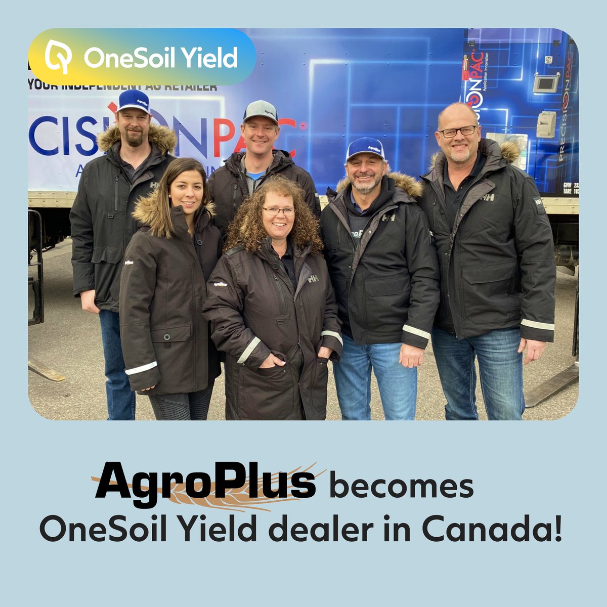 onesoilplatform's tweet image. We are honored to announce our new partnership with AgroPlus — new dealer of OneSoil Yield platform in Canada! 🇨🇦
@LyleJensen6 @HoldingsAgro @AgroPlusSolns @Agroplus5 @AgroPlusLeth

🌱 Want to join our dealer network? Apply now: bit.ly/3FGbr9Q