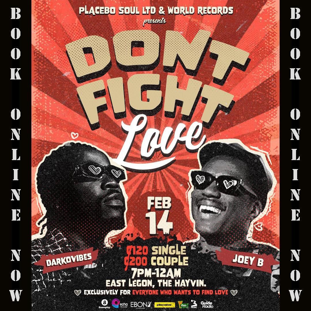 14th February is a good day to find love🥰. Enjoy a romantic night with special performances from @darkovibes and @1RealJoeyB at THE HAYVIN in East Legon tomorrow! Don't fight love; Come find it🤗. #ValentinesDay #MusicForYou