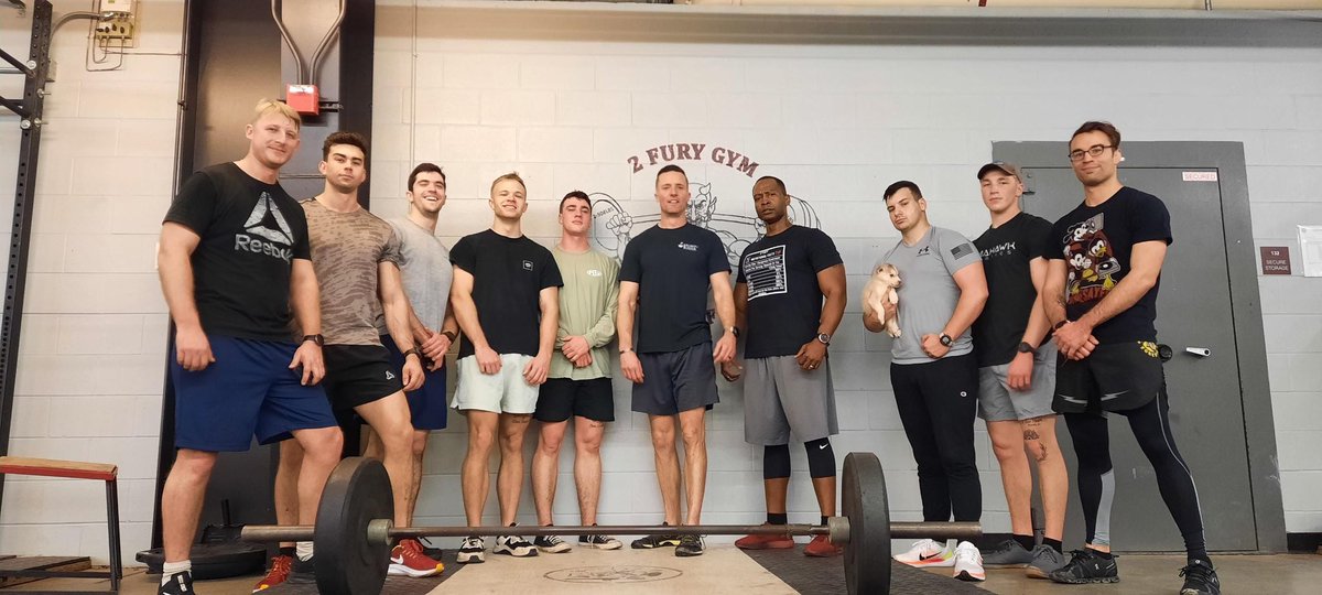 2F6 (@t_whitfield1942) on Twitter photo The CSM and I started SB Sunday with our squad from B Co. This is their inaugural SB Sunday workout.<a href="/Beags_Beagle/">Milford H. Beagle, Jr.</a> <a href="/GeneralMXG/">Michael X Garrett</a> <a href="/Bayonet6X/">Xavier T. Brunson</a> @JToddBurroughs <a href="/kristyn_felix1/">Kristyn Felix</a> <a href="/2BCT_FALCONS/">2nd Brigade, 82nd Airborne Division</a>
For Time:
100 Deadlifts (135lb)
100 Thrusters (95lb)
100 Pull-Ups The CSM and I started SB Sunday with our squad from B Co. This is their inaugural SB Sunday workout.<a href="/Beags_Beagle/">Milford H. Beagle, Jr.</a> <a href="/GeneralMXG/">Michael X Garrett</a> <a href="/Bayonet6X/">Xavier T. Brunson</a> @JToddBurroughs <a href="/kristyn_felix1/">Kristyn Felix</a> <a href="/2BCT_FALCONS/">2nd Brigade, 82nd Airborne Division</a>
For Time:
100 Deadlifts (135lb)
100 Thrusters (95lb)
100 Pull-Ups