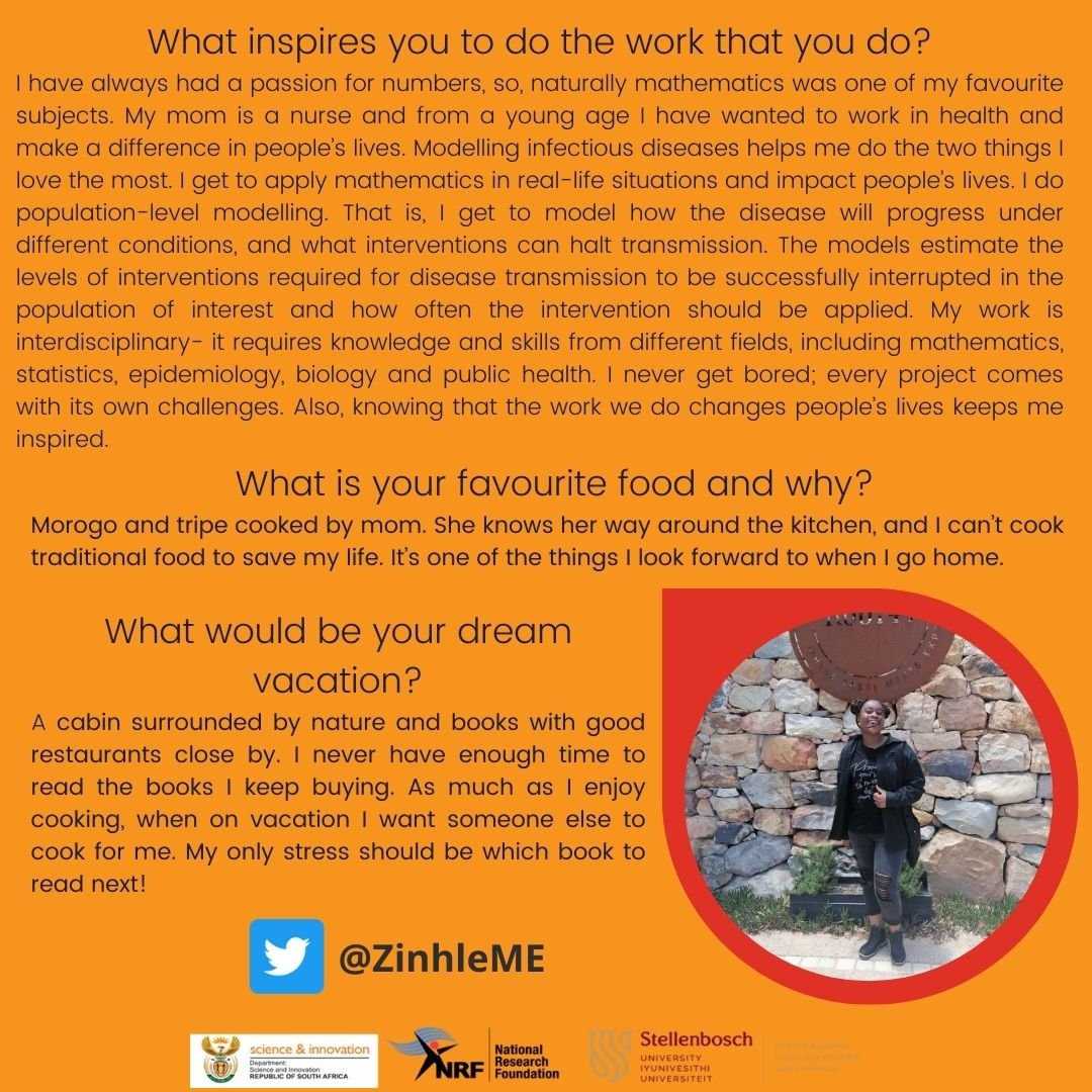 Starting off 2023 in style! 📣 She has a passion for numbers and a desire to make a difference. Meet our ever bubbly #SACEMA Junior Researcher, Zinhle Mthombothi. 
#MeetSACEMAteam