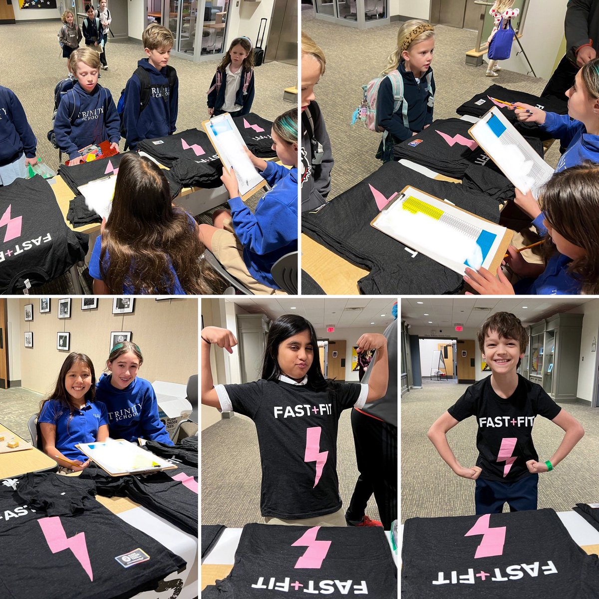 Fast and Fit tshirt day is today!! 💪🏼💪🏼🎉🎉 Sammy and Ava handed out all the shirts to our runners this AM.