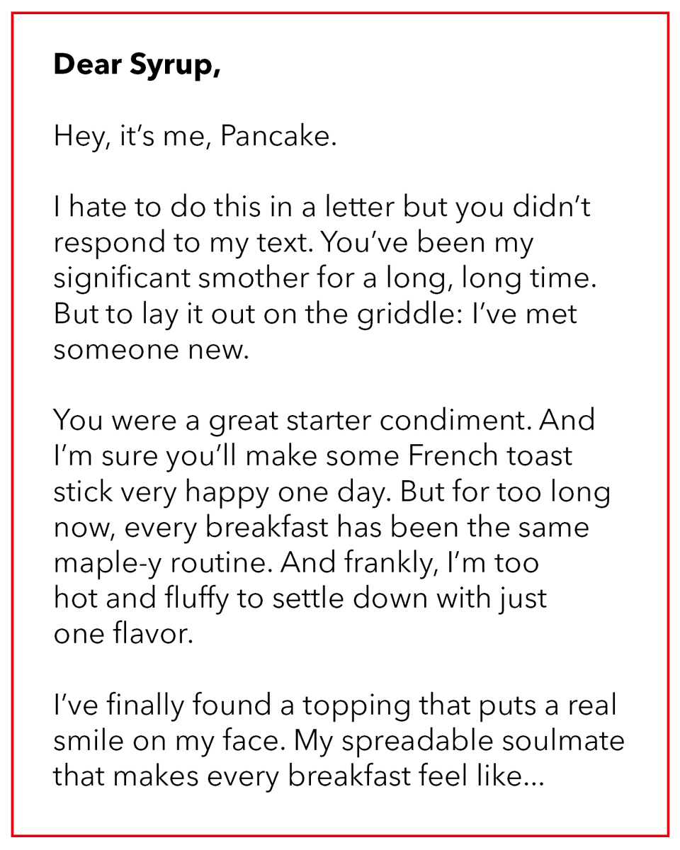 NutellaUSA's tweet photo. We hate to break it to ya, but pancake has a new significant smother on the plate: Nutella! We even made the #PancakeSyrupBreakup @USAToday official! 😉 https://t.co/KGkXtgZxh5