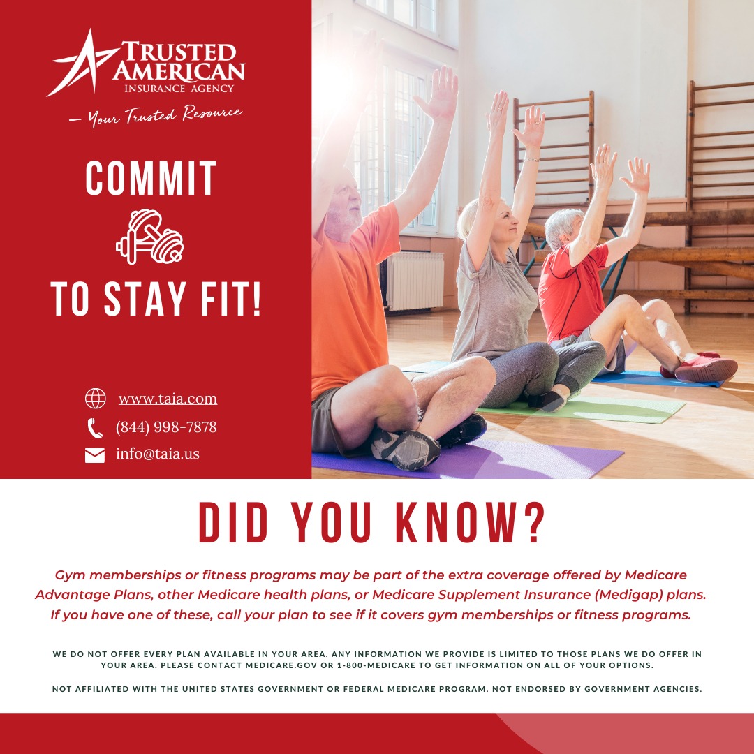 TrustedAmerican's tweet photo. Do you have a fitness plan for 2023?  Medicare Advantage Plans, other Medicare health plans, or Medicare Supplement Insurance (Medigap) plans may offer gym membership as a benefit!  Reach out to us to learn more!
#TrustedAmerican #Medicare #WellnessforSeniors #AgingWell https://t.co/YaxOVp8nyy