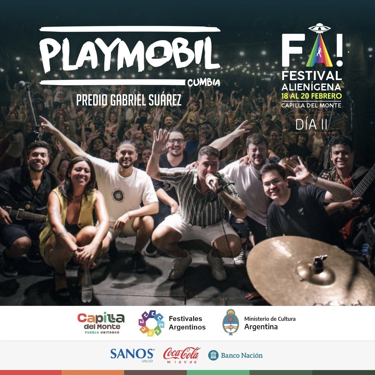 PlaymobilCumbia's tweet photo. 👉🏽 Domingo 19 llevamos toda la fiesta a los 10 años del “FESTIVAL ALIENÍGENA” 🎉🎉

Te esperamos!! 

🗣️No te olvides de llevar tu espuma loca y tus ganas de divertirte 🥳🥳

Gracias Turismo Capilla del monte 🙌🏻🙌🏻 https://t.co/9vuRFeh8AE