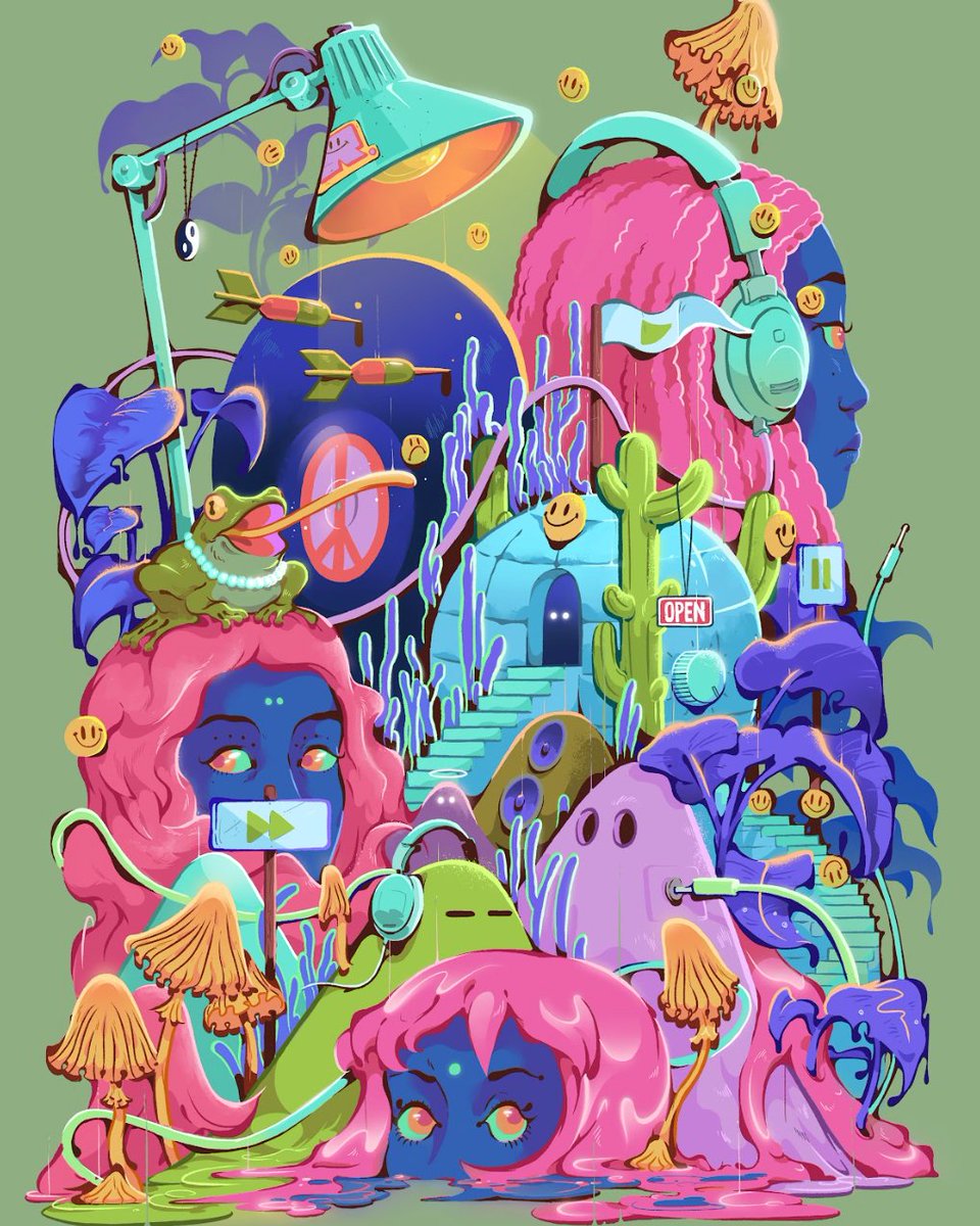 Tony Riff (IG: <a href="/tonyriff/">anto</a>) is a London-based illustrator. His work is a mixture of vibrant &amp; surreal characters with nods to graffiti art, graphic design, abstract art, &amp; music. He placed in the top 150 of High Art 2022 with "Soundscaping". #highart