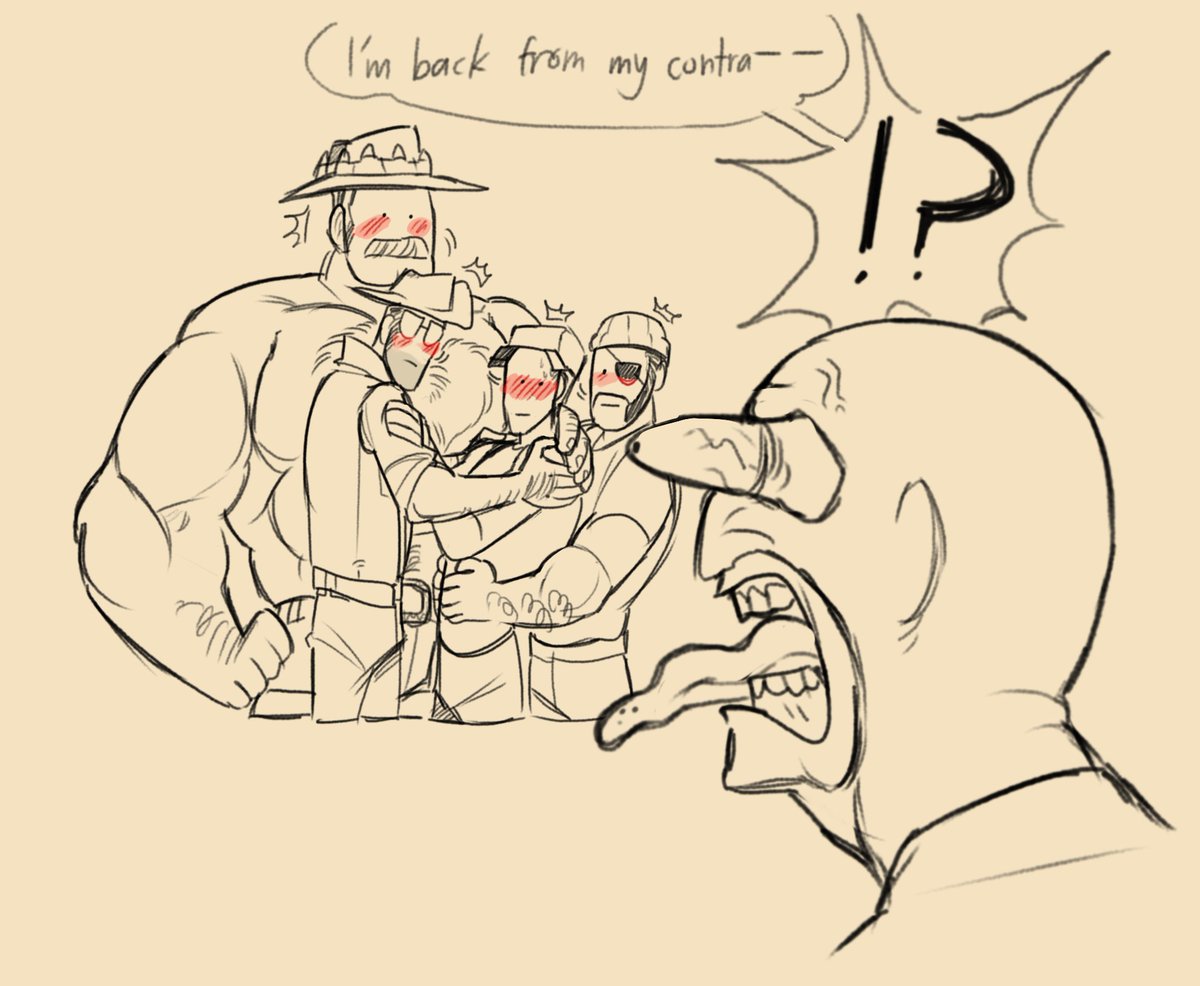 Since valentines day is soon, here's a doodle with my 3 favorite scout ships #TF2 #speedingbullet