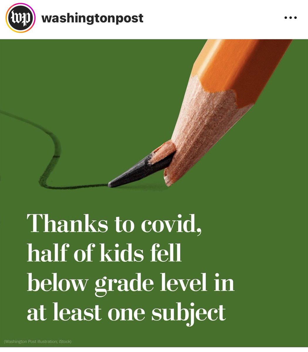 BrentScher's tweet photo. This is such BS by @washingtonpost. 

It was not “thanks to covid,” it was thanks to media outlets like WaPo giving cover to politicians who shut down schools and tortured children. https://t.co/97kR9VpYD7