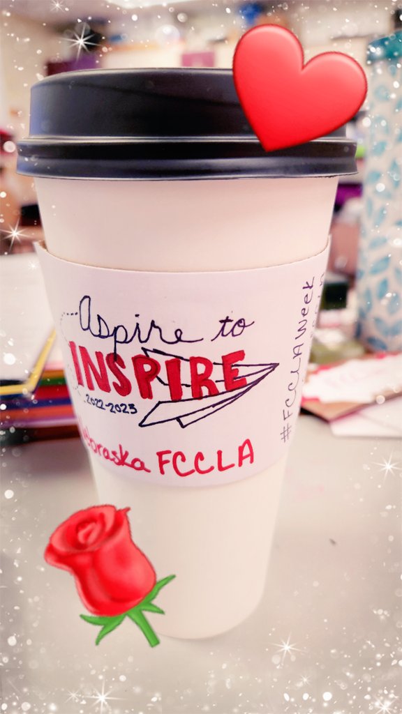 CroftonFCCLA's tweet photo. We want to see your custom FCCLA week coffee sleeve! #fcclaweek #FCCLA #nefccla https://t.co/fEasPQASSE