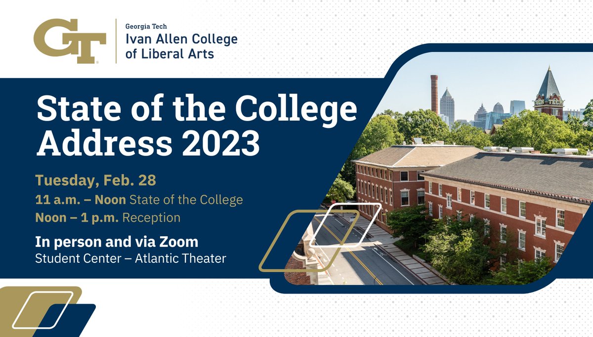 Students, faculty, and staff are invited to attend the 2023 State of the College Address on Feb. 28.
Kaye Husbands Fealing, Dean of Ivan Allen College of Liberal Arts, will share the College’s immediate and long-term priorities; and convey her vision and goals for the College.
